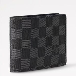 Louis Vuitton Men’s Graphite Checkered Wallet-Like New